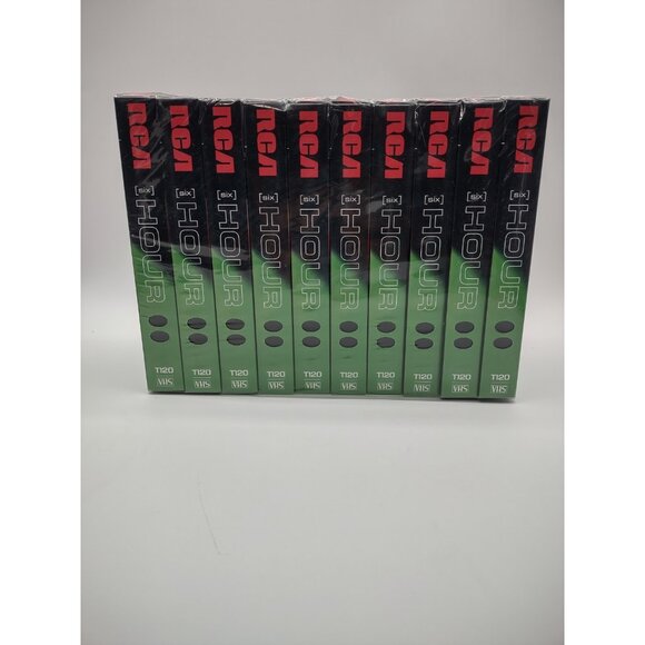 New 10 Pack RCA Blank 6 Hour VHS Videocassette Tapes T120, READ Plastic Tear - Picture 2 of 16